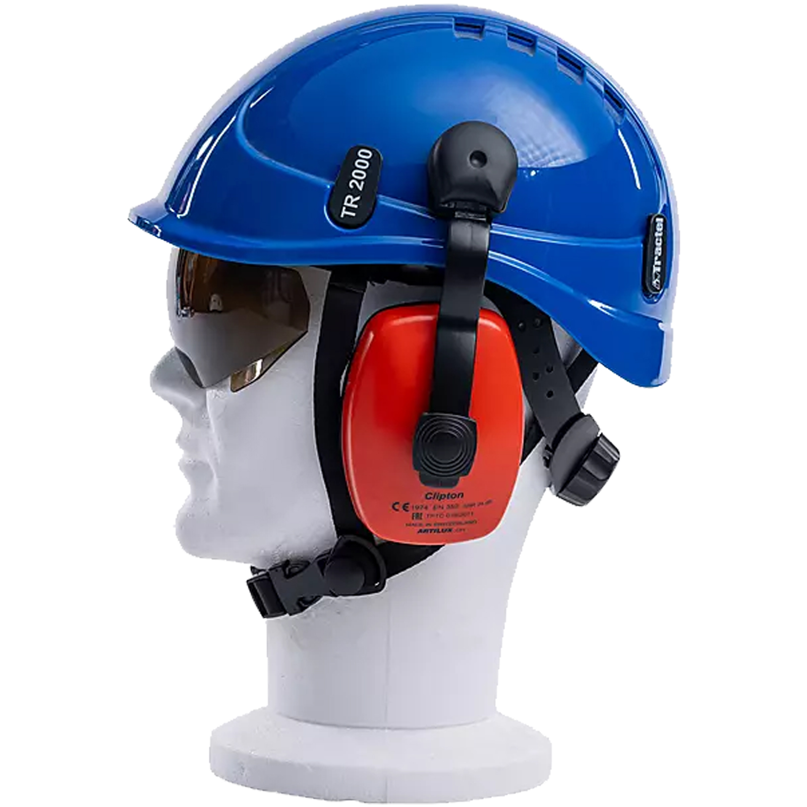 Casco di Sicurezza Professionale per Lavori in Quota e Cantiere TRACTEL TR2000 Elmetto Anticaduta con Sottogola 4 Punti Certificati EN397 EN50365 - immagine 7