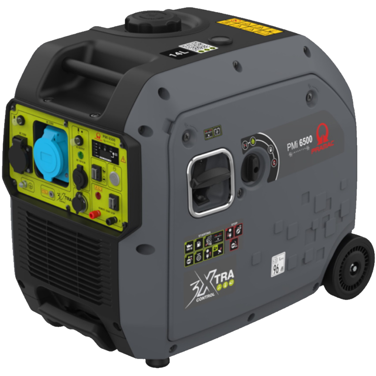 Generatore di corrente Inverter PRAMAC PMi 6500 Gruppo Elettrogeno Portatile da 6500 W Benzina con Avviamento Elettrico, ATS e Modalità Economy
