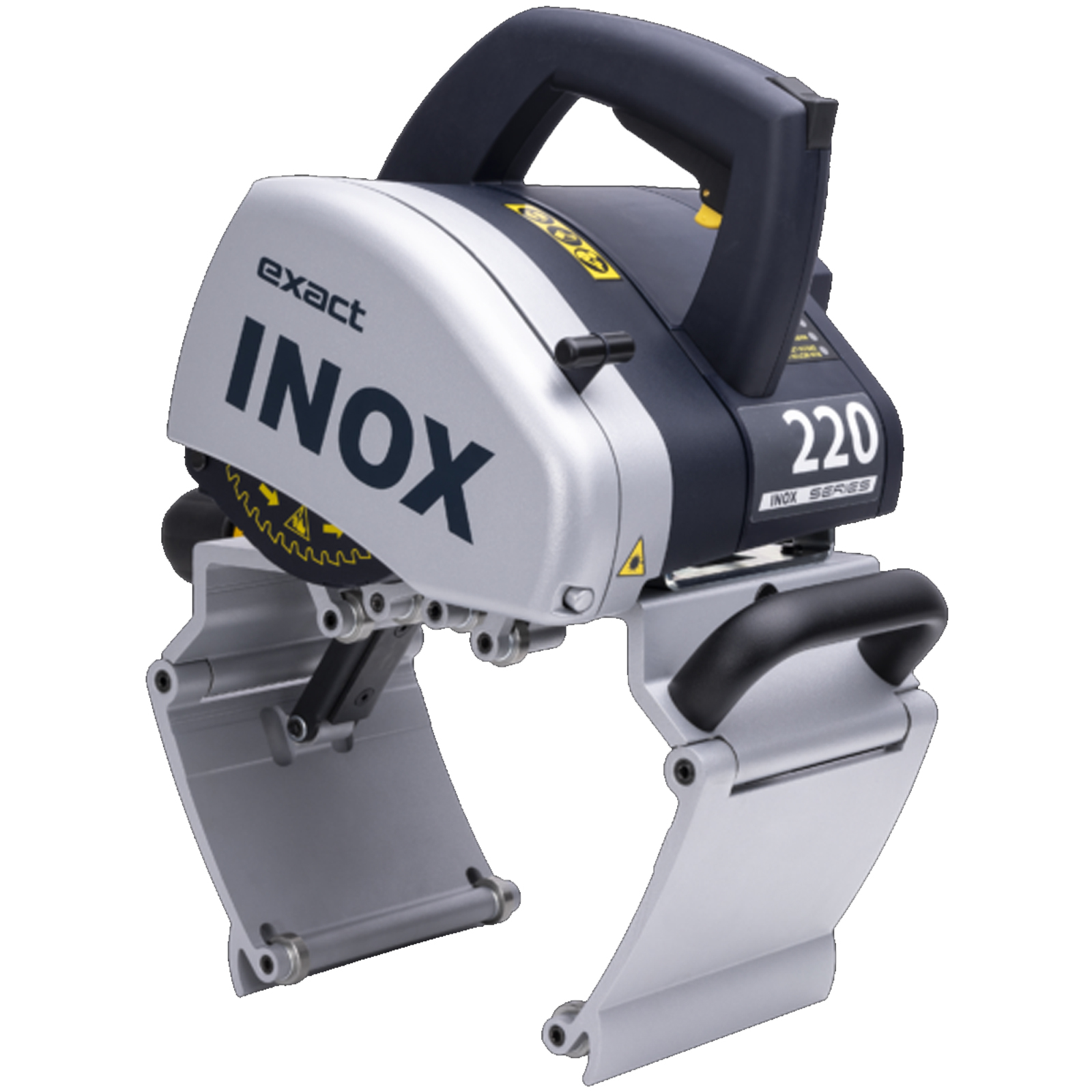 Tagliatubi Professionale per Tubi in Acciaio Inox EXACT INOX 220 Resistente agli Acidi Ø 20–220 mm. 1600 W Taglio fino a 12,5 mm Laser e Lama INOX 140.